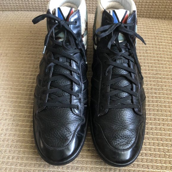 Louis Vuitton Men's Black Leather High Tops - Picture 4 of 12